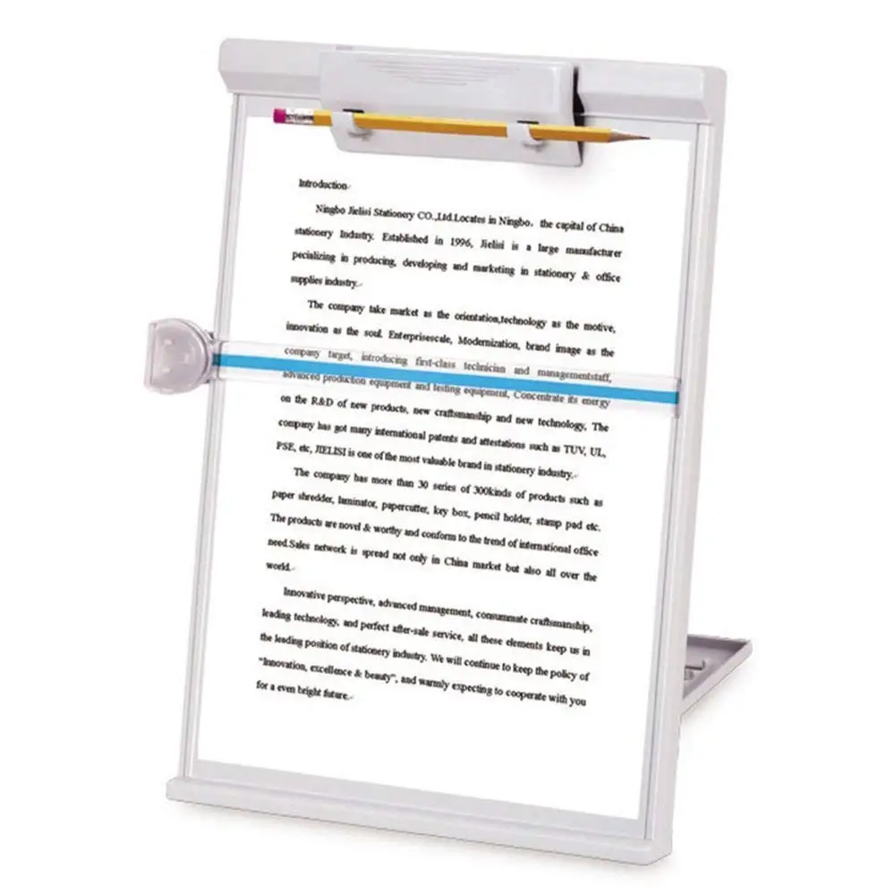 Document Copy Holder, Copy Holder Stand, Adjustable, Grayin Clipboard