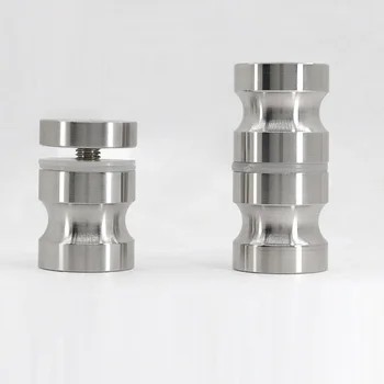 

304 Stainless Steel Shower Room Back to Back Push Pull Glass Door Handle Push Pull Door Handles Single Hole Double Sides Round