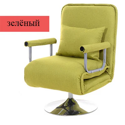 Компьютерный игровой стул поворотный Многофункциональное офисное кресло складной стул гостиная кресло простой складной диван кровать с подароком постель - Цвет: Армейский зеленый