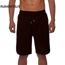 Pui men tiua, летние мужские шорты для бодибилдинга, тренажерного зала, бега, тренировок, бегунов, мужские шорты для фитнеса с карманами и завязками