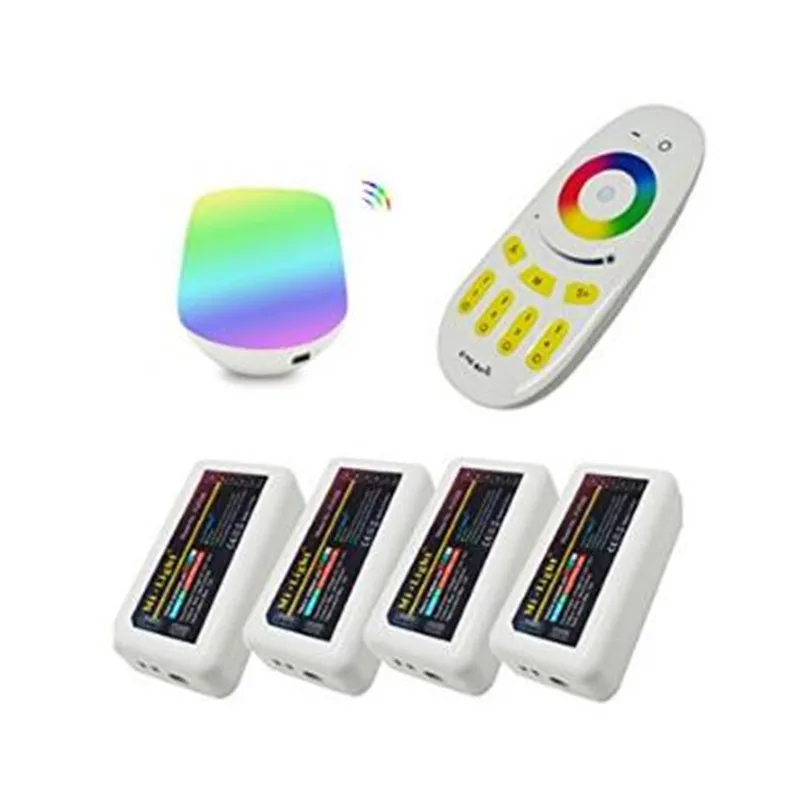 

Mi-light WiFi Led controller + 4x2.4G DC12V 24V led Controller RGBW + 4-Zone RF remote control for 5050 3528 Led Strip Light