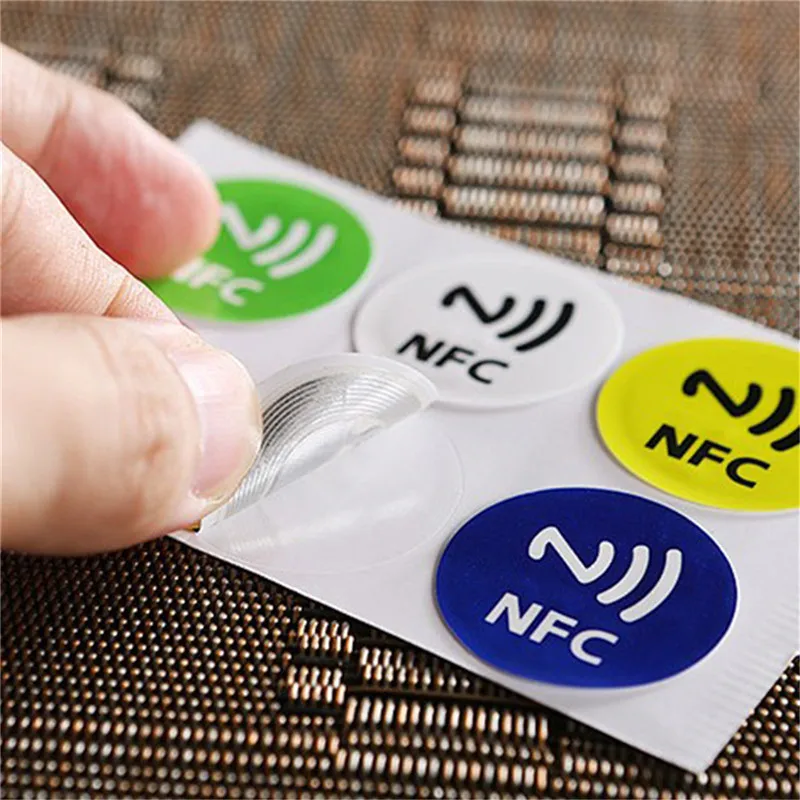 HTB1i.yOpcnI8KJjSsziq6z8QpXaN NFC Tags Stickers NTAG213 NFC tags RFID adhesive label sticker Universal Lable Ntag213 RFID Tag for all NFC Phones 6pcs/lot