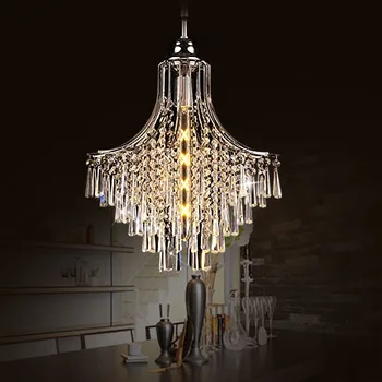 

ZX Modern European Restaurant Crystal Pendant Lamp Luxury E27 LED Hall Lamp Art Creative Bedroom Living Room Indoor Chandelier