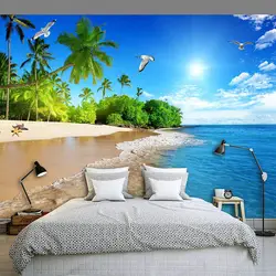 Пользовательские Плакат фото обои современных HD морской обои Гостиная Спальня диван Задний план обои для стен