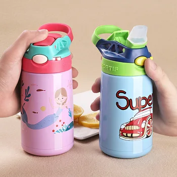 

Children's Vacuum Flasks 350ml Stainless Steel Thermoses Kids Thermal Bottle SUS 316 Enfant Sport Water Bottle Duck Mouth Cup