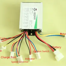 500 Вт 24 в 36 48 Мотор Матовый контроллер для электрического велосипеда скутер