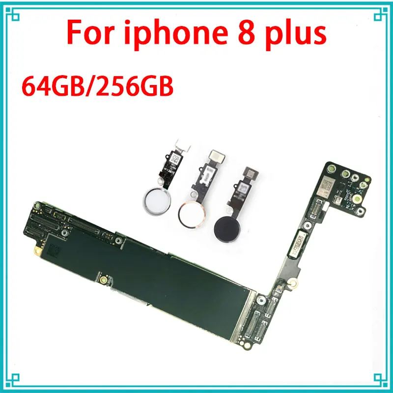 64 Гб 256 ГБ для iphone 8 Plus материнская плата с Бесплатный iCloud, оригинальная разблокированная материнская плата для iphone 8 Plus с/без Touch ID