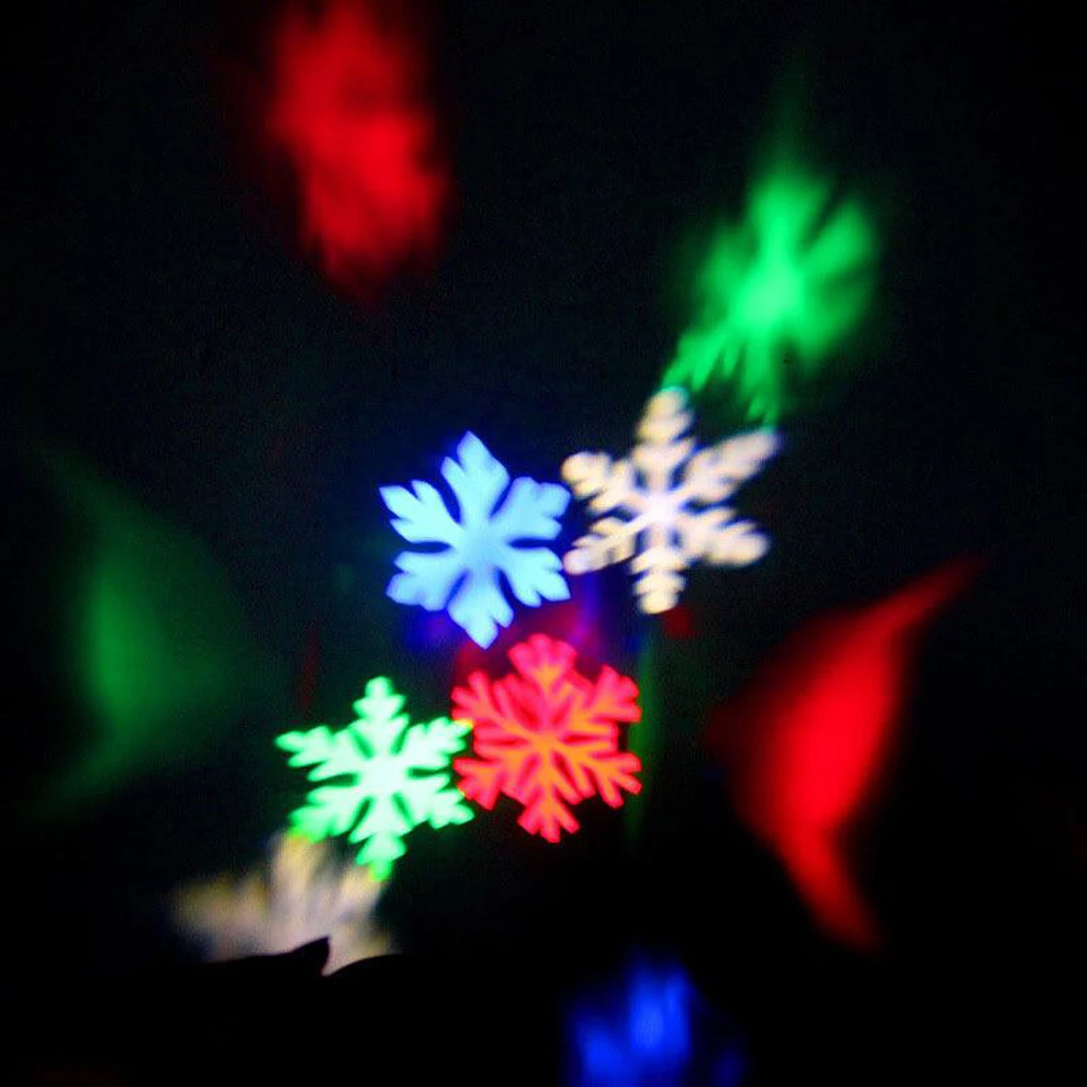 Красочный светодиодный Ландшафтный проектор светодиодный светильник с узором сценический свет сердце и снег рождественская вечеринка движущийся прожектор свет для сцены RGB