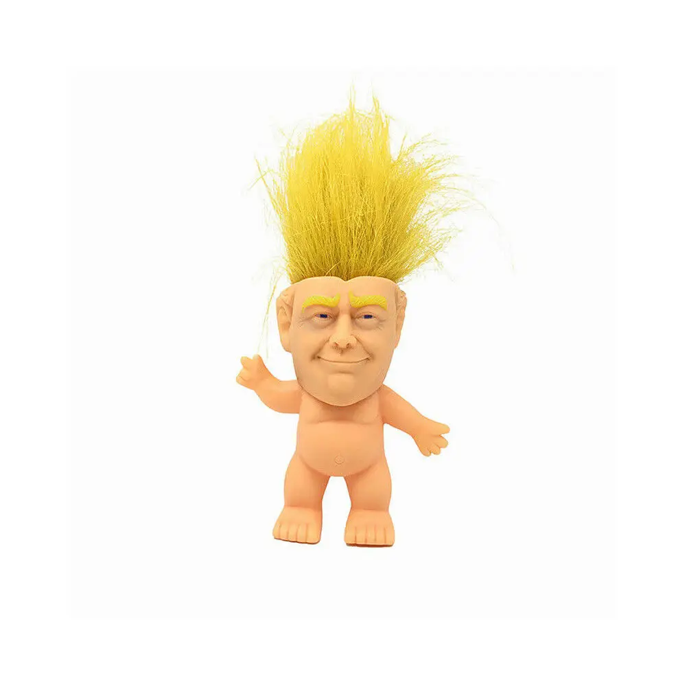 США Дональд Трамп фигурка Trumpy Hair Тролль кукла забавная модель США - Цвет: B