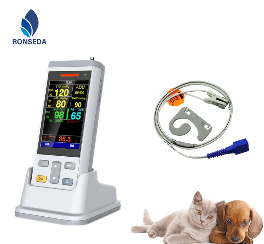 

3.5 Inch Handheld Veterinary Vital Sign Monitor Animal use monitor for Cat/Dog,Mouse use,Pet Shop