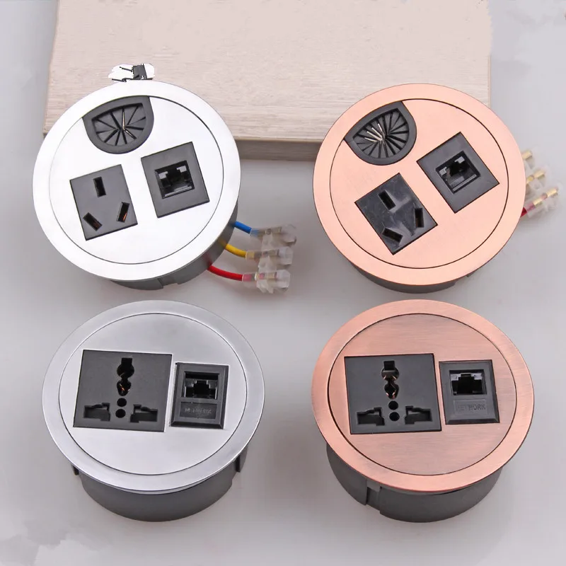 Nouveau Prise De Bureau Prise Ordinateur Table Fil Trou Couverture Table Cable Passe Fil Sorties Pop Up Trois Inserts Prise De Courant Aliexpress