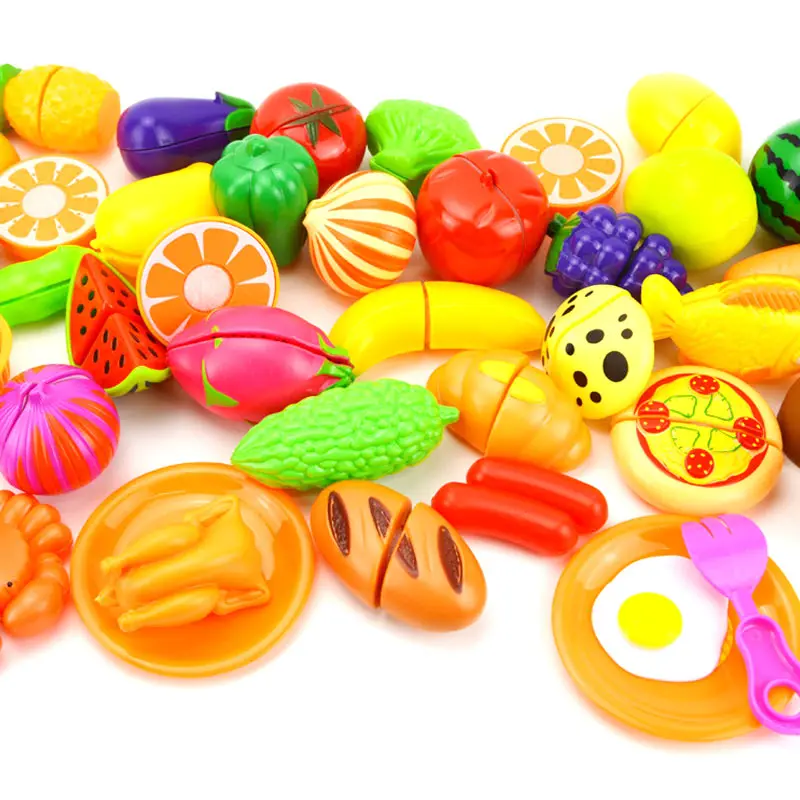 26Pcs/set Kitchen Baby Plastic Fruit Vegetable Meat Toy Kids Fruits