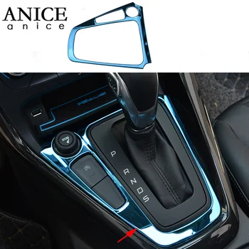 

stainless steel Inner Gear shift Panel Cover fit For Ford Focus AT MT MK3 2015-2018 LHD LEFT HAND SIDE