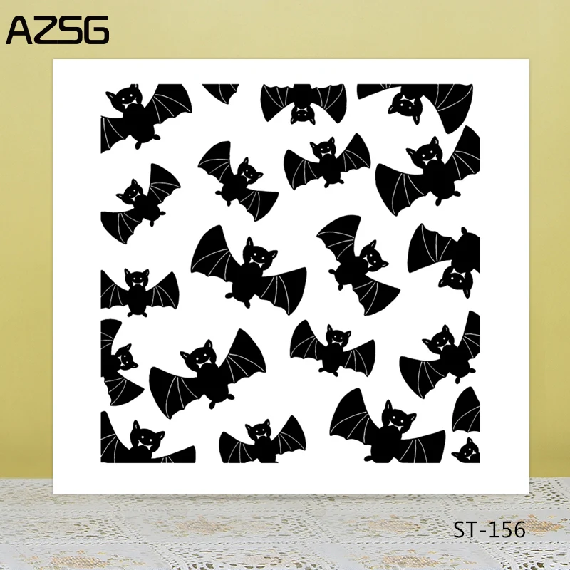 

AZSG Halloween Frightening Bats Clear Stamps/Seal For DIY Scrapbooking/Card Making/Album Decorative Silicone Stamp Crafts