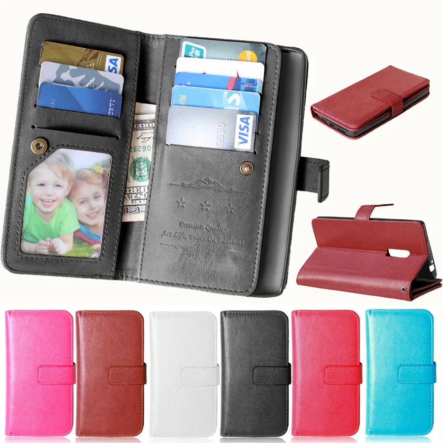 

Luxury Wallet Leather Case For OnePlus Two Phone Cases Bag Flip Cover With Stand & Card Slot For One Plus 2/OnePlus2 (5.5inch)