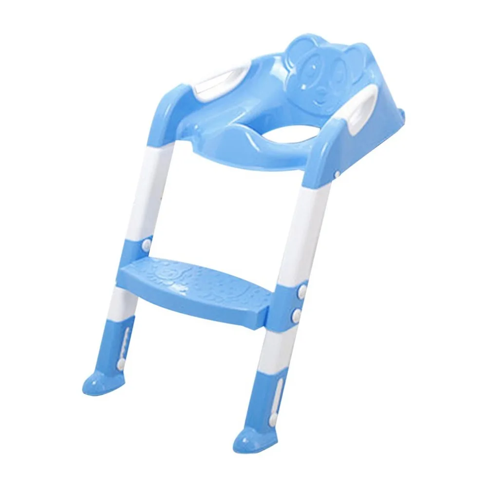 Foldable Children Potty Seat With Ladder Cover PP Toilet Adjustable