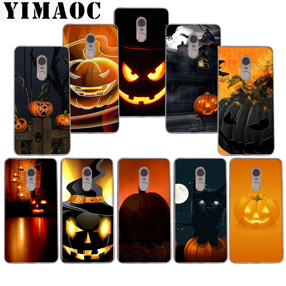 

YIMAOC 188z Halloween pumpkin Soft Case for Xiaomi Mi a1 a2 f1 6 8 lite se mix 2s Redmi 5 6 6a S2 Plus 5A Note 5 6 Pro 4 X