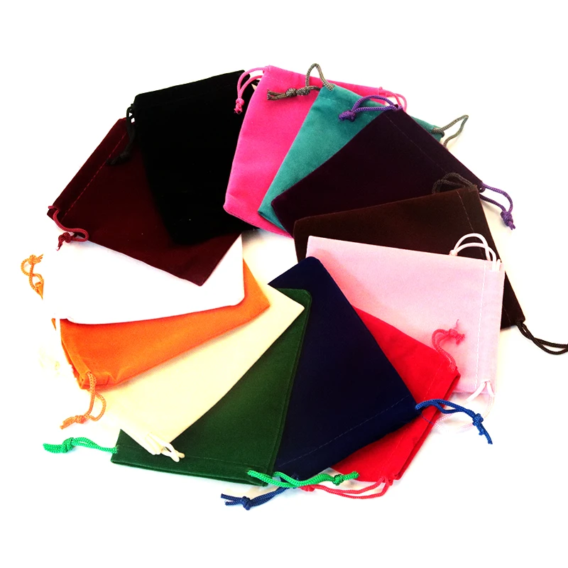 Free Shipping 100pcs 9x12cm Velvet Drawstring Pouch Bag/jewelry Bag
