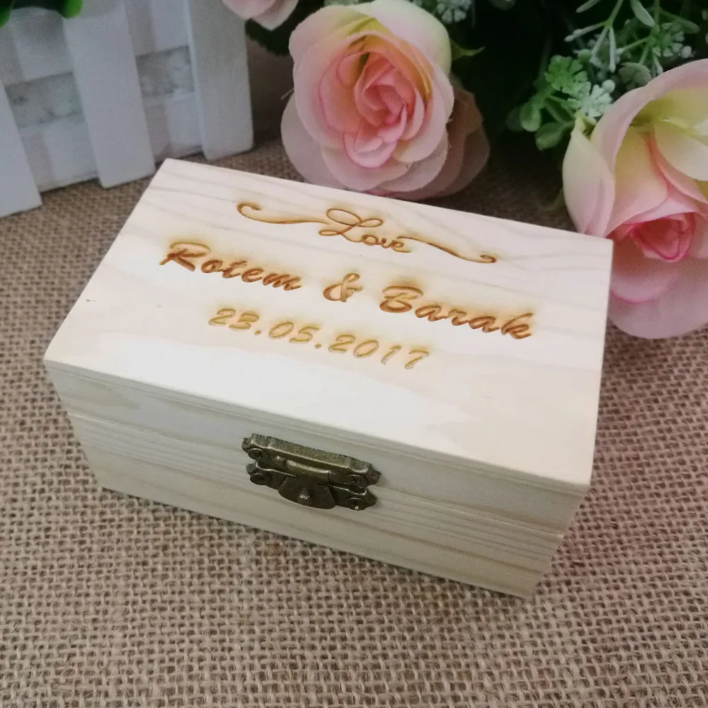 Personalized Wedding Ring Box. Wooden Ring Holder,Rustic Ring Bearer. Romantic Box,Custom Rustic Wedding Ring Box