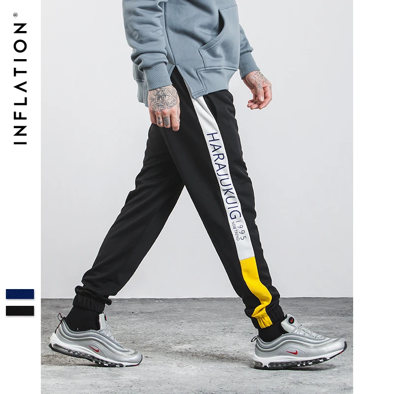 التضخم 2018 الرجال الملابس العلامة التجارية الملابس السببية Sweatpant الرجال الشارع الشهير المسار بنطلون القطن أزياء الهيب هوب Sweatpants 360W17