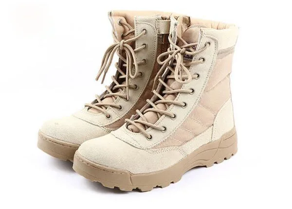 

Men outdoor walking boots man tactical army boots male waterproof desert trekking walking shoes men Mountain Combat boots SWAT