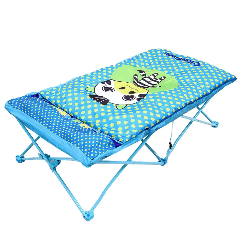 

KingCamp Kids Folding Bed Multi-purpose Cartoon Portable Safe Stable Sleeping Bed for Indoors Outdoor Support Up to 110 lbs