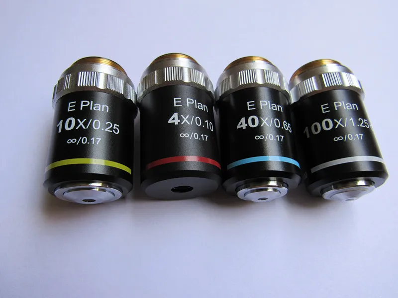 

Professional 4X 10X 40X 100X Plan Infinity Achromatic Objective Lens Biological Microscope Lens parts