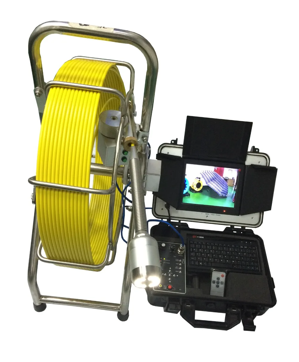 Vicam CCTV tool camera push rod sewer camera with 60m cable locator 512hz transmitter
