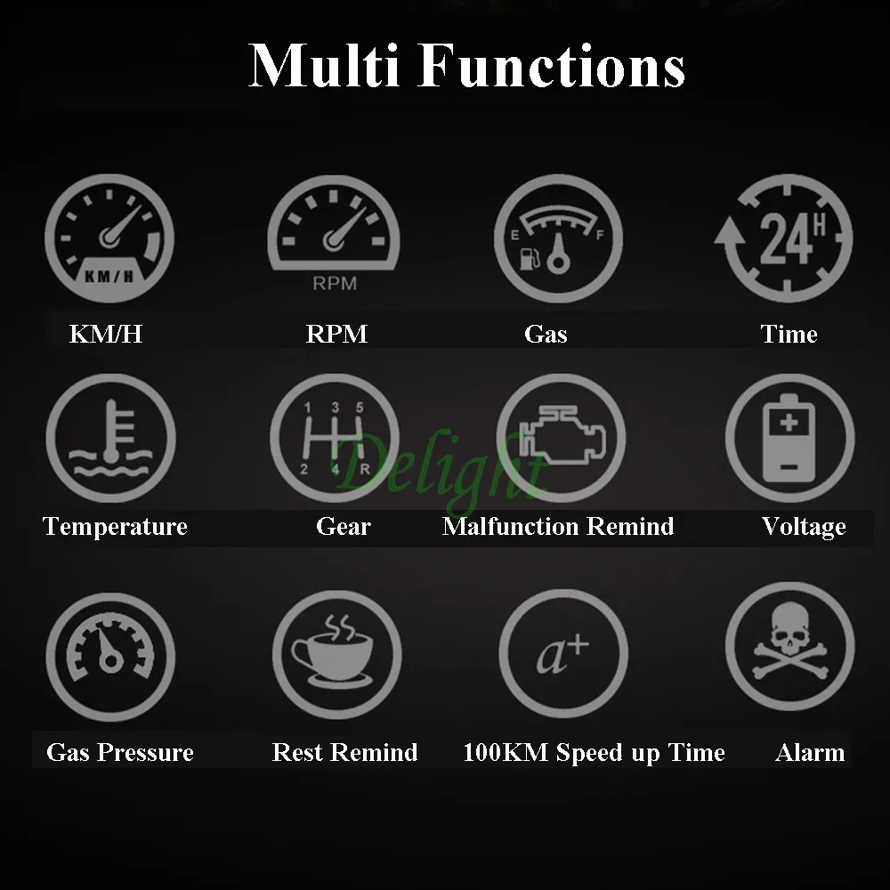 ASH-4E новые 5,5 дюймов автомобиля OBD2 II EUOBD HUD Дисплей с кронштейном автомобильного превышение скорости Предупреждение Системы HUD C