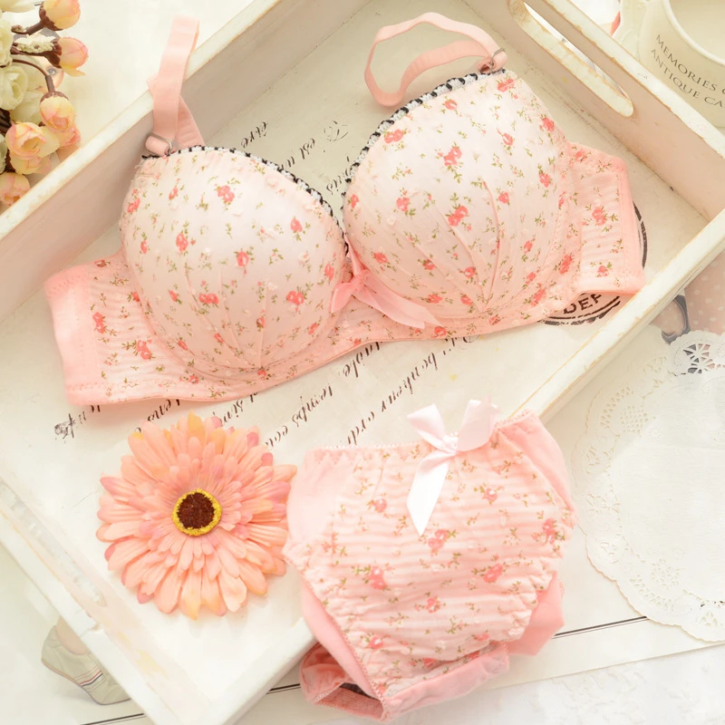 2015 Japanese Cute Lovely Style Design Cotton Young Girl Underwear Bra