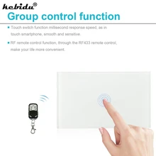 Нам Стандартный AC100-250V свет Дистанционное управление переключатель Кристалл Стекло Панель Беспроводной дистанционного стене Пуговицы сенсорный выключатель 1 Gang 1 Путь