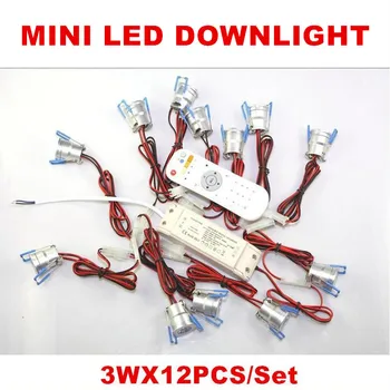 

ONDENN 15pcs 3W Mini LED Downlight 15x3W LED Spot Light for Stair Floor Cabinet Ceilig Lamps Dimmable AC110-240V+Driver+Dimmer