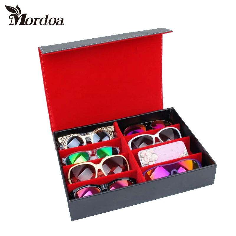 2017 Mordoa Quality Glasses Storage Box 8 Slot Sunglasses Display Box