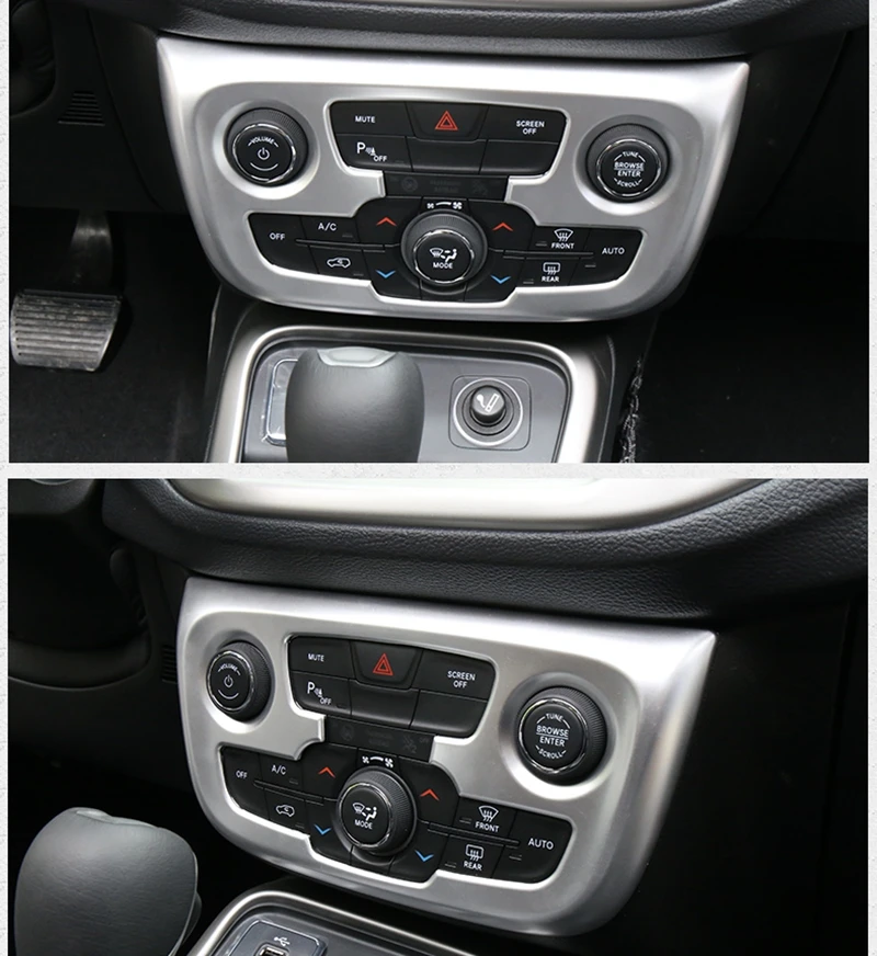 For Jeep Compass 2017 2018 ABS Matte Center Console Control AC Switch