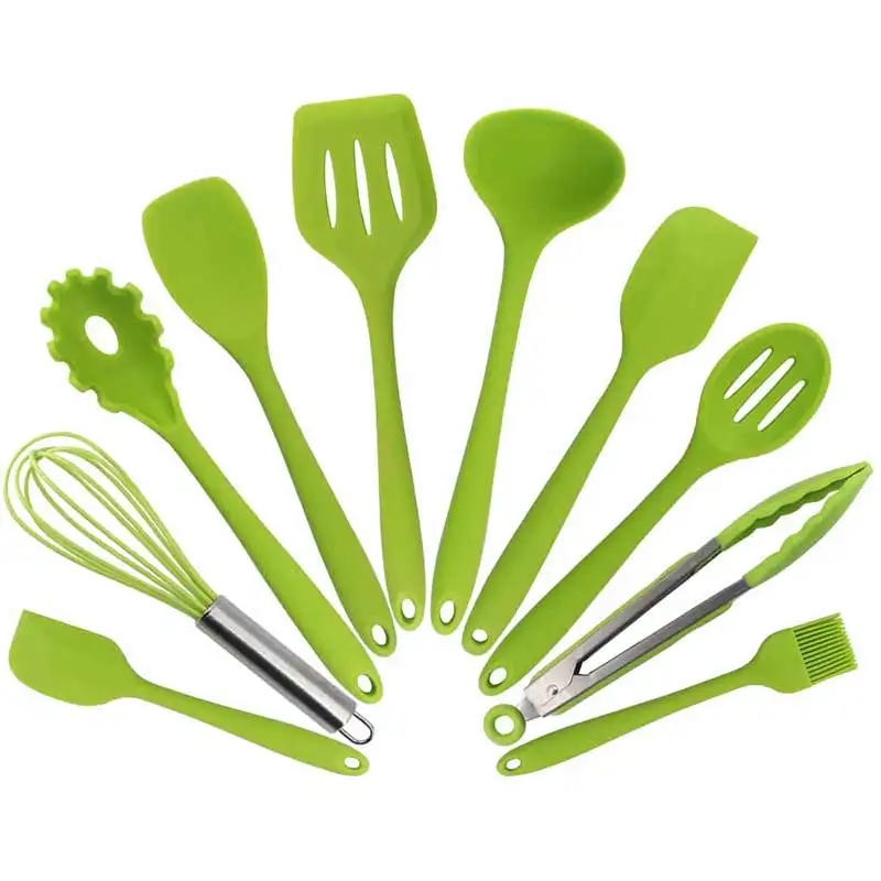 10 шт. антипригарные кухонные принадлежности из силикона Инструменты для приготовления инструменты набор посуды кухонные принадлежности, аксессуары