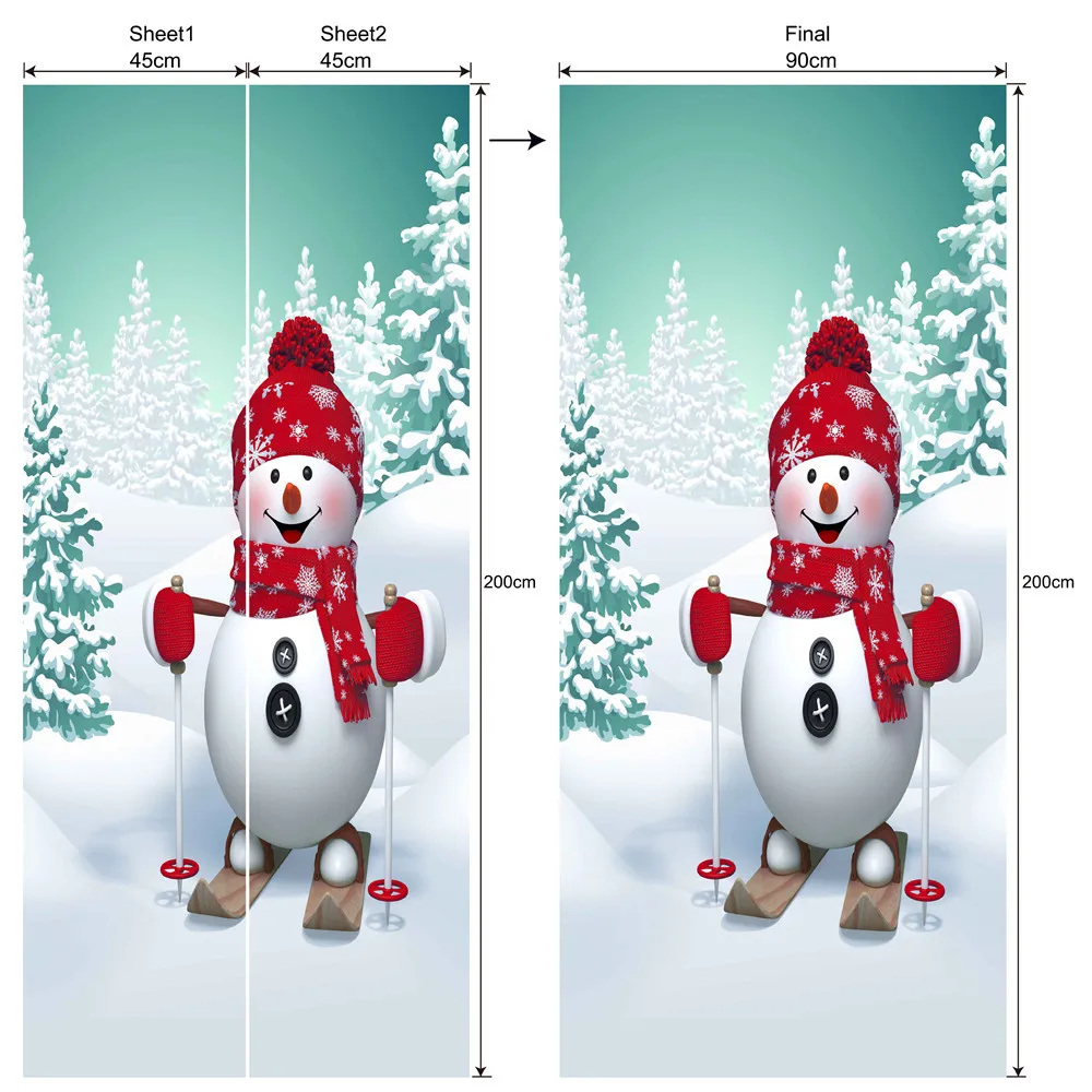 3D Снеговик Счастливого Рождества Наклейка на стену s домашняя Наклейка на стену комнаты Фреска домашний декор наклейка съемный фестиваль подарки 18 октября