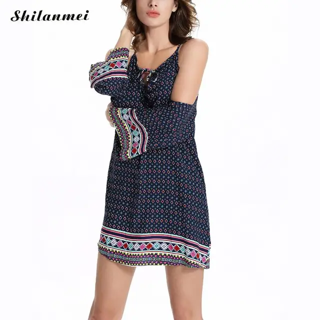 Best Offers 2017 New Summer Style Sexy Off Shoulder Beach Cover up beach dress beach cover-up women swimsuit elbise mayo printed cover ups