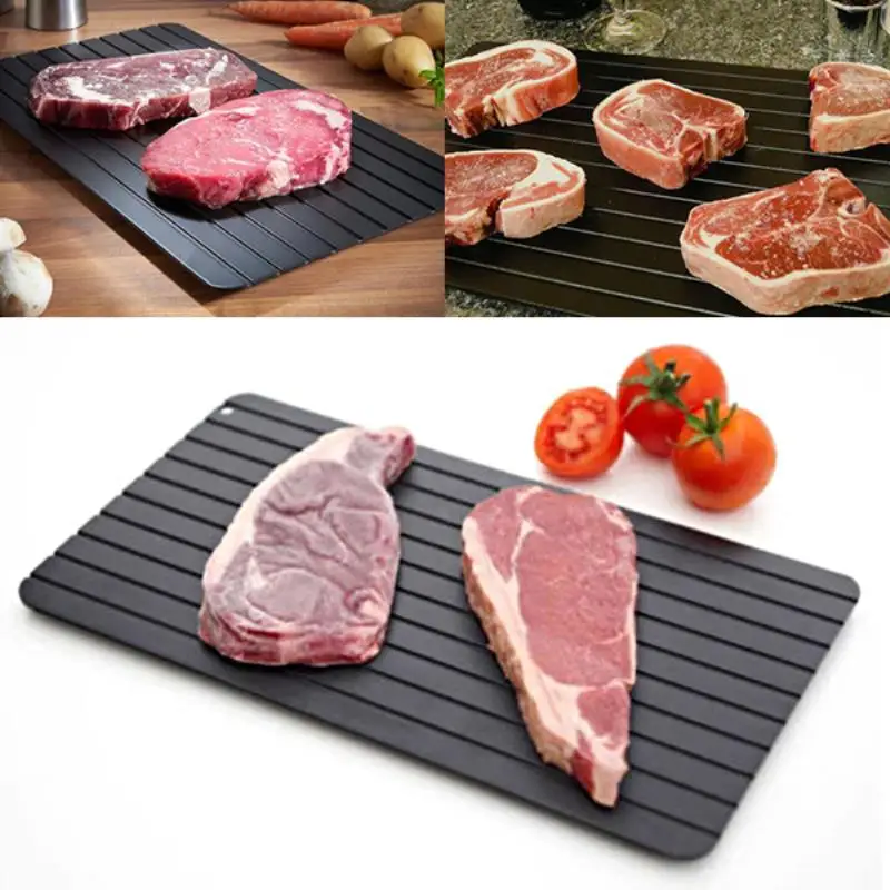 1pc Fast Defrosting Meat Tray Rapid Safety Thawing Tray For Frozen Food Meat Kitchen