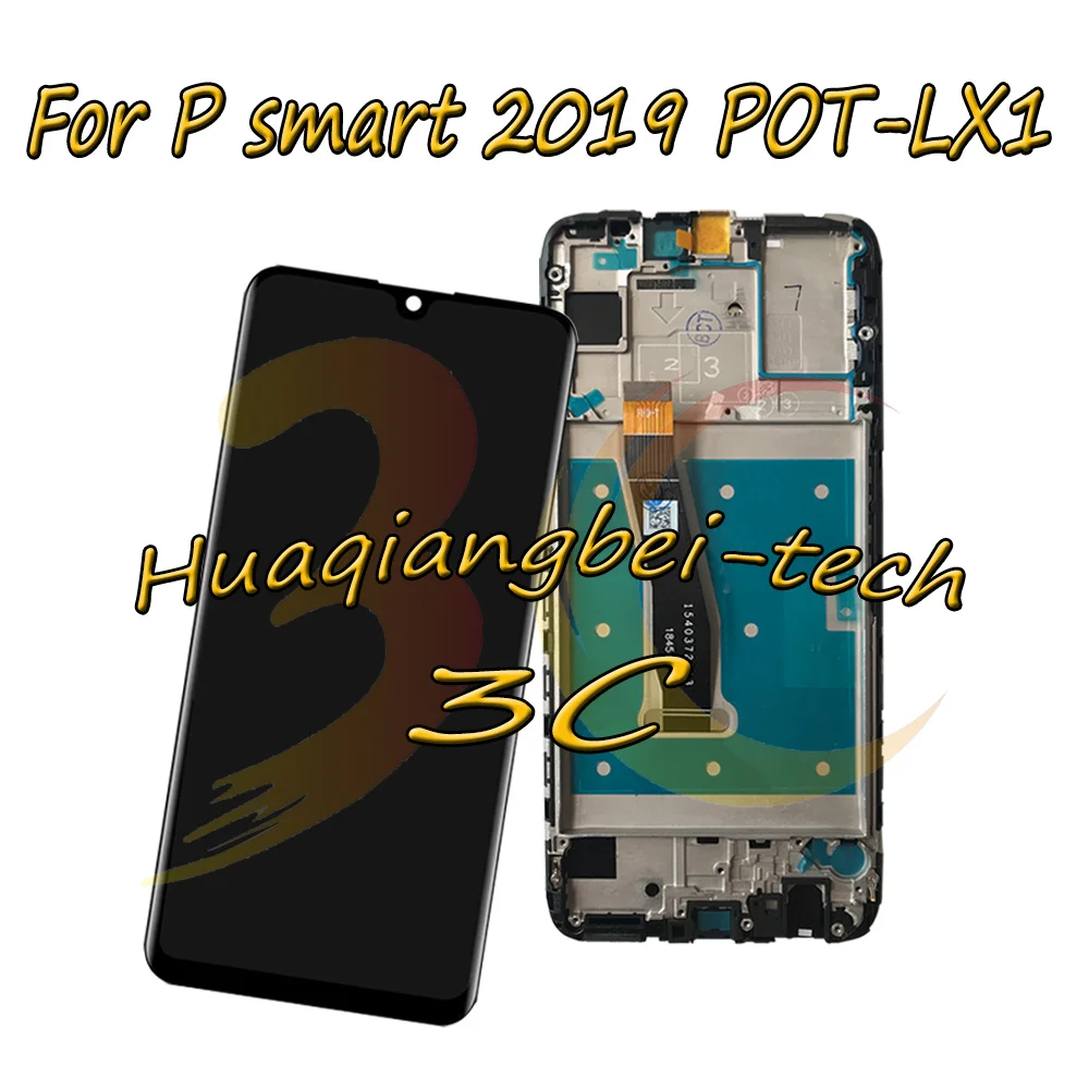 Per Huawei P Smart 2019 Pot-Lx1 Pot-Lx1Af Pot-Lx2J Pot-Lx1Rua Pot-Lx3 Display Lcd Touch Screen Digitizer Assembly + Frame Cover