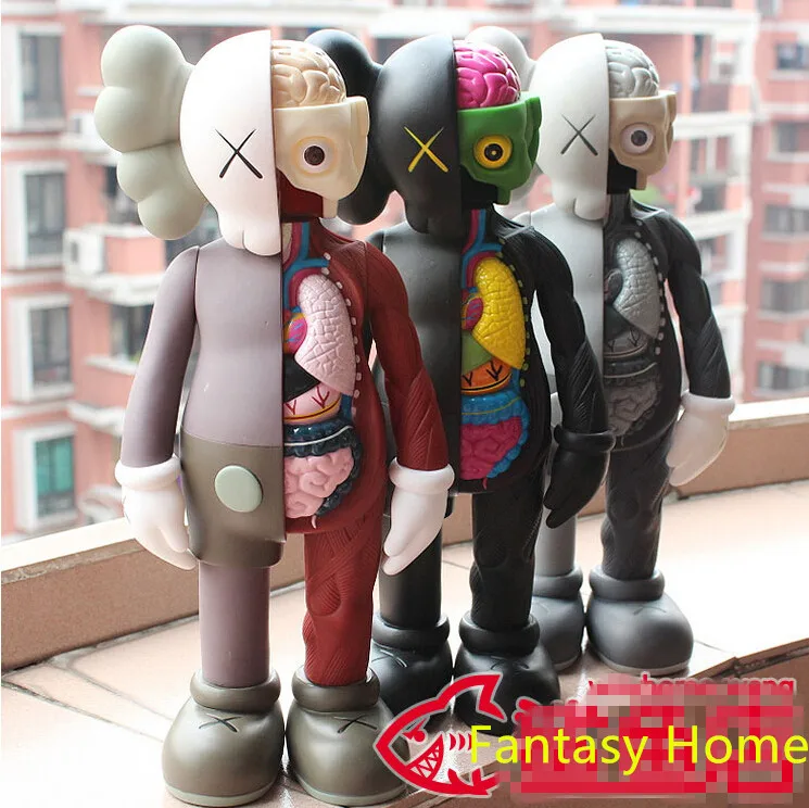 

Kaws Action Figure Original Fake Companion 16 Inch Kaws 3 Color Action Figure Resin Toy Doll With Box Free Shipping
