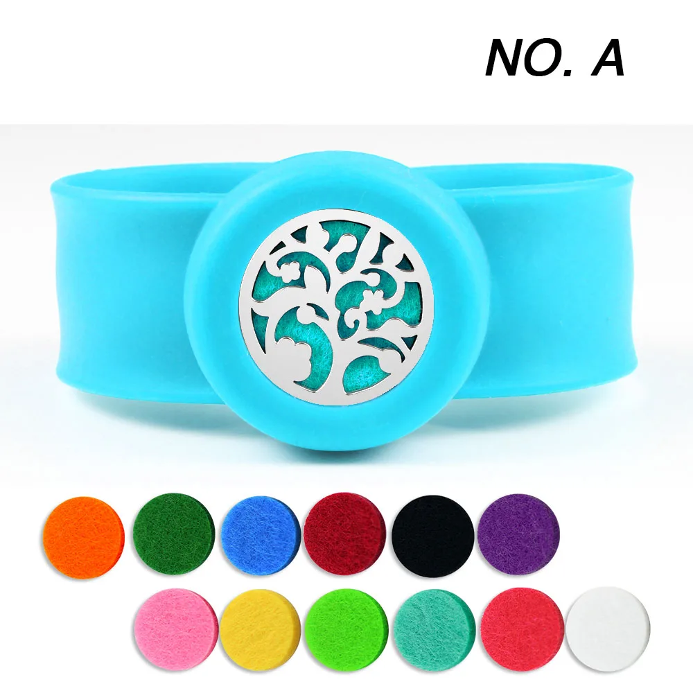 

Baby Blue Color Kids Bracelet Aromatherapy Essential Oils Diffuser Locket Mosquito Repellent Bangle Slap Silicone Bracelets