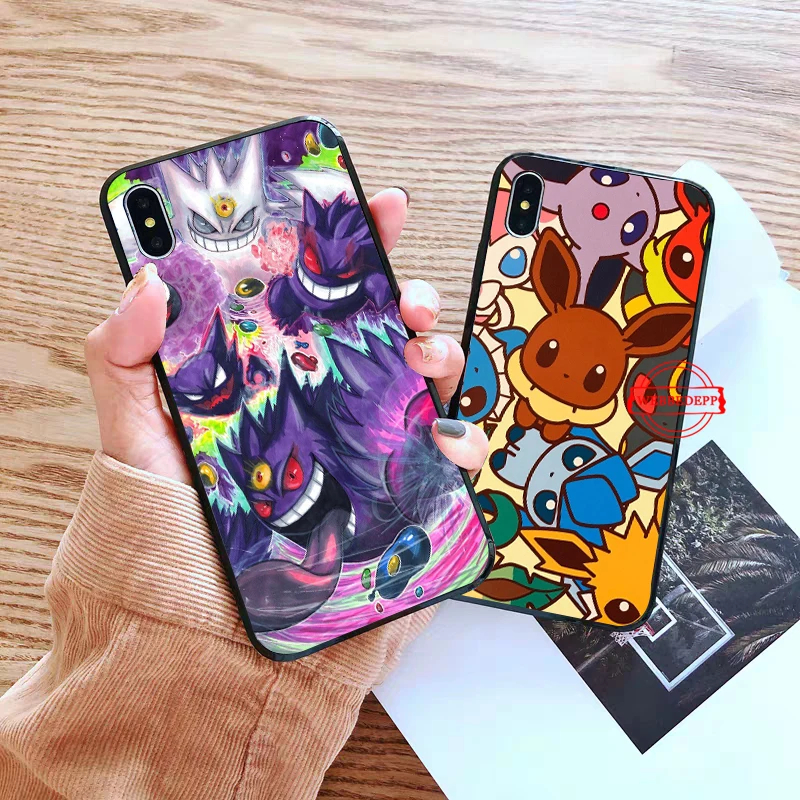 Мультяшные Покемоны eevee pika силиконовый мягкий чехол для iPhone 5 SE 5S 6 6S Plus 7 8 11 Pro X XS Max XR