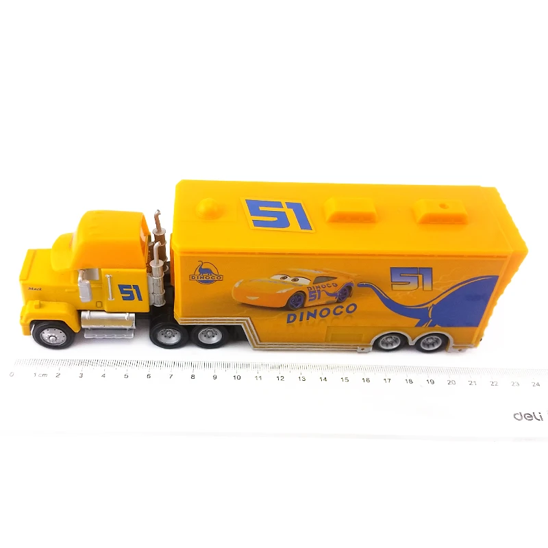 Disney Pixar Cars 3 Dinoco Cruz Ramirez's Hauler грузовик, отлитый под давлением игрушечный автомобиль 1:55 свободное Новое и