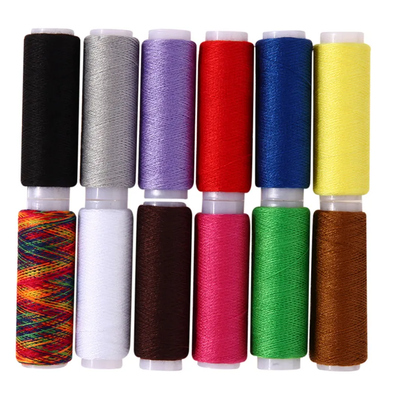 12 шт./компл. разных Цвета швейных ниток для ручного шитья или машинные швы DIY Набор нитей для шитья