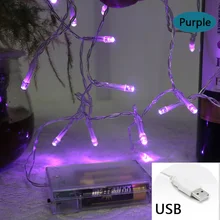 1M10 медный провод светодиодный гирлянды водонепроницаемый праздник светодиодные полосы освещения для сказочной рождественской елки Свадебная вечеринка украшения лампы