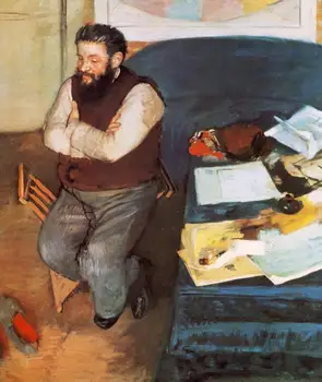 

High quality Oil painting Canvas Reproductions Diego Martelli (1879)02 By Edgar Degas hand painted