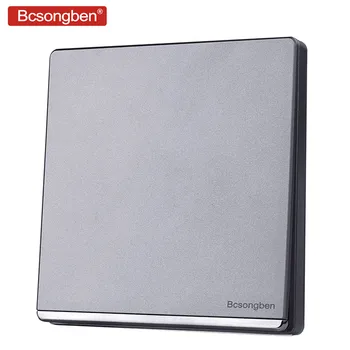 

Bcsongben standard switch push button light switch wall Silver gray Nordic simple style 1 Gang 2 Way Switch AC 110-250V J2-1K2
