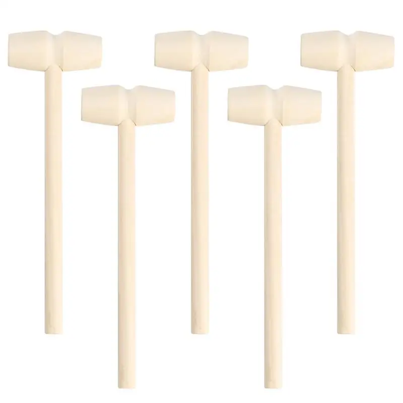 

5pcs Mini Wooden Hammer Mallet Pounding Toy Creative Cute Beating Gavel Toys Educational Toy for Boys Girls Children