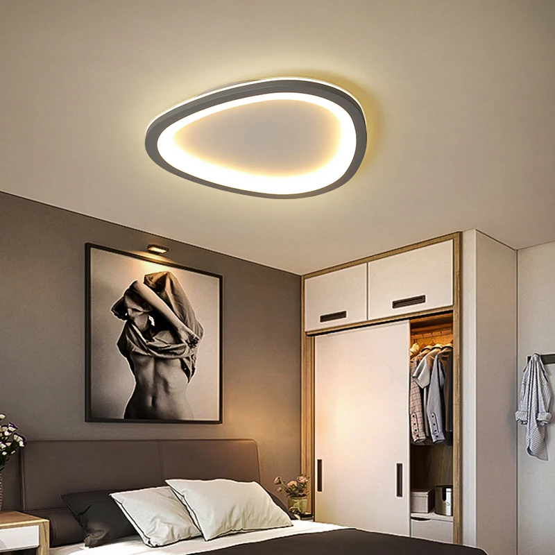 Светодиодный потолочный светильник, современный светильник для гостиной, светильник для спальни, коридора, кухни, поверхностное крепление, панель с дистанционным управлением