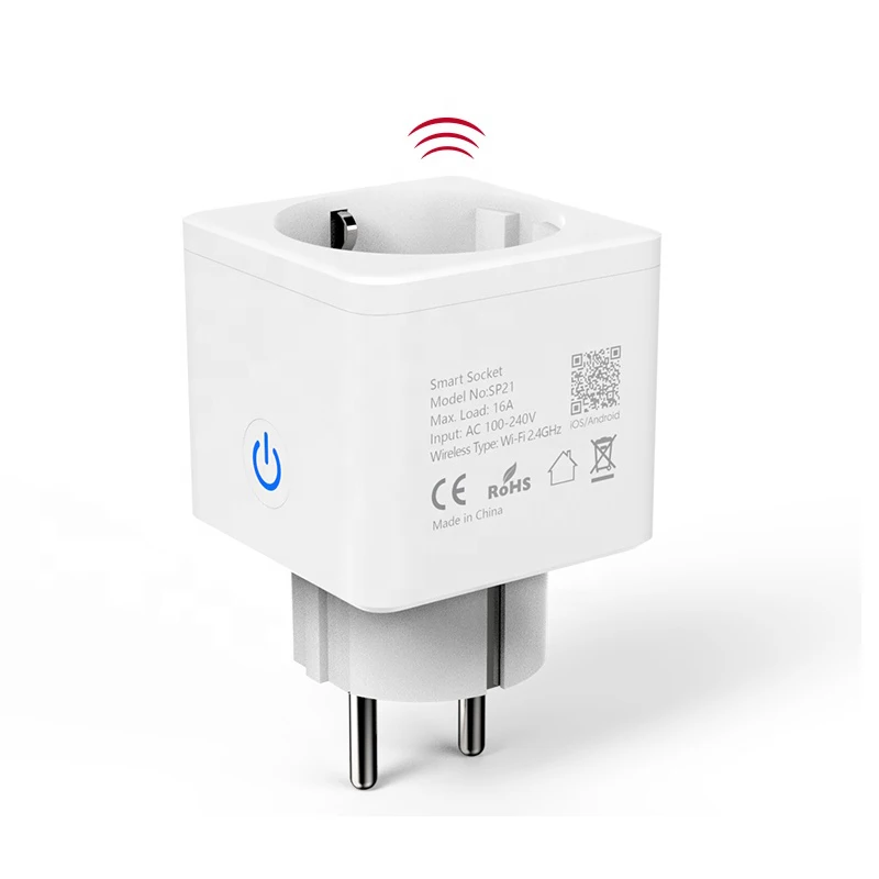 

16A European Standard Wifi Socket Smart Home App Remote Control Wifi EU Plug IFTTT Voice Control Monitor Energe Use